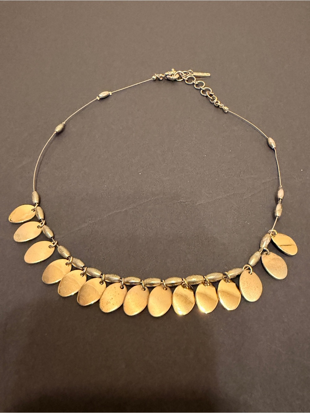 Nine West Gold-Tone Leaf Drop Necklace